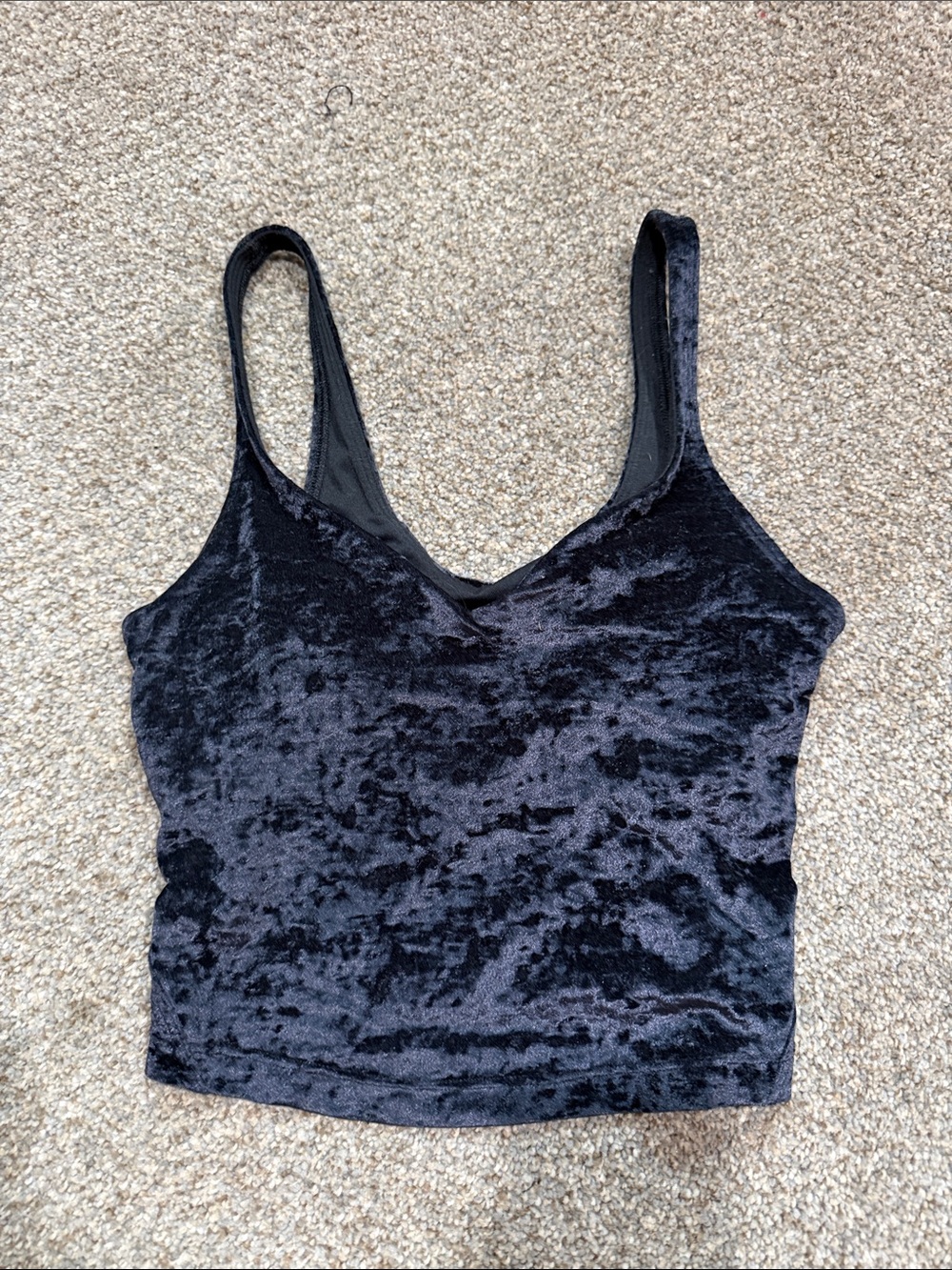 Lululemon Velvet V-Neck Black Tank Top - Women